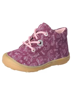 Leder-Lauflernschuhe "Dots" in Lila