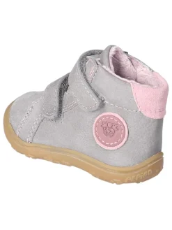 Leder-Lauflernschuhe "Gedo" in Grau/ Rosa