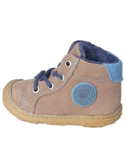 Leder-Lauflernschuhe "Georgie" in Beige/ Blau