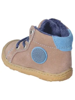 Leder-Lauflernschuhe "Georgie" in Beige/ Blau