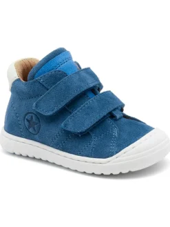 Leder-Lauflernschuhe in Blau/ Weiß