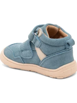 Leder-Lauflernschuhe in Blau/ Creme