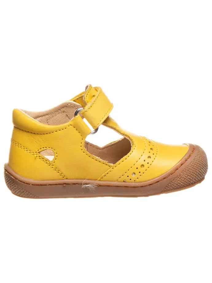 Leder-Lauflernschuhe in Gelb