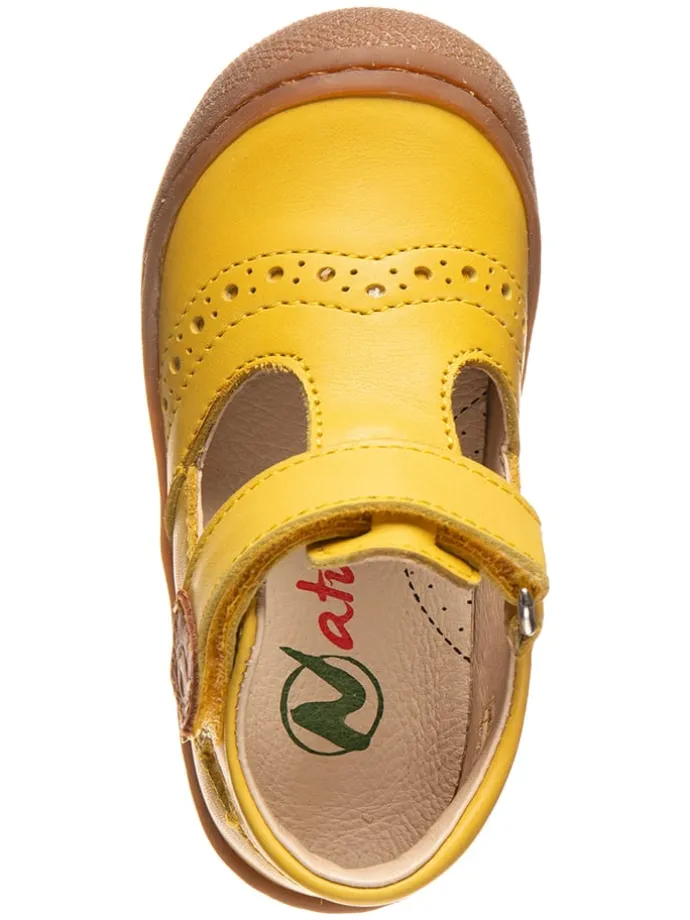 Leder-Lauflernschuhe in Gelb