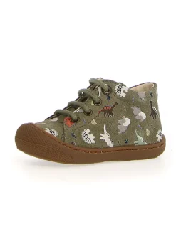 Leder-Lauflernschuhe in Khaki