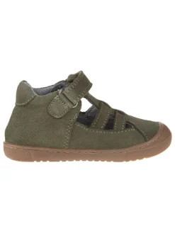 Leder-Lauflernschuhe in Khaki
