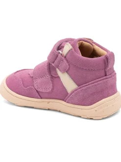 Leder-Lauflernschuhe in Lila/ Creme