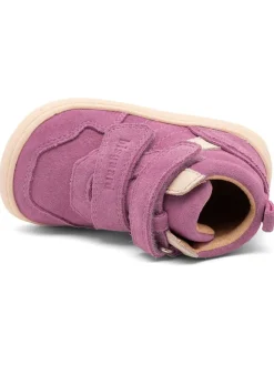 Leder-Lauflernschuhe in Lila/ Creme