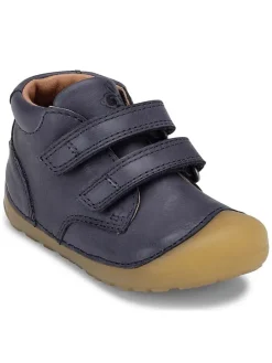 Leder-Lauflernschuhe "Petit Velcro" in Dunkelblau