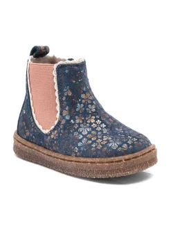 Leder-Lauflernschuhe "Siggi" in Blau/ Rosa