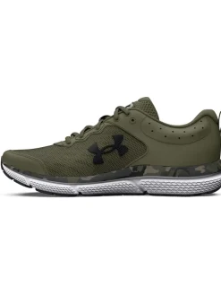 Leder-Laufschuhe in Khaki