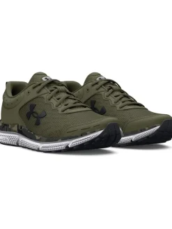 Leder-Laufschuhe in Khaki