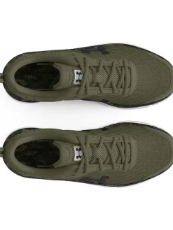 Leder-Laufschuhe in Khaki