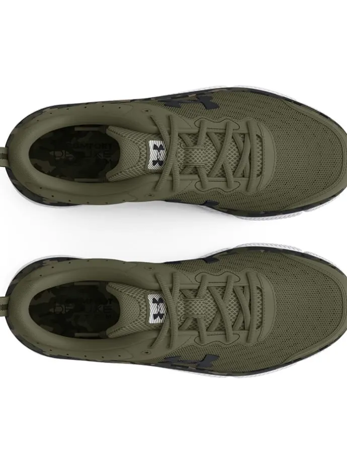 Leder-Laufschuhe in Khaki