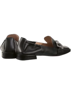 Leder-Mokassins "Amina" in Schwarz