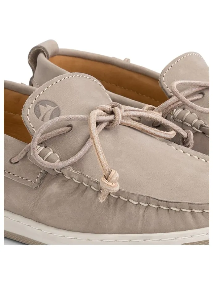 Leder-Mokassins "Falmouth" in Grau