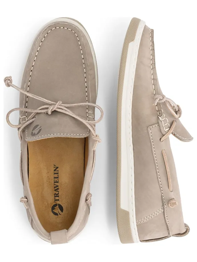 Leder-Mokassins "Falmouth" in Grau