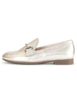 Leder-Mokassins "Gabor" in Gold