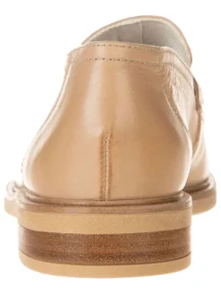 Leder-Mokassins in Beige