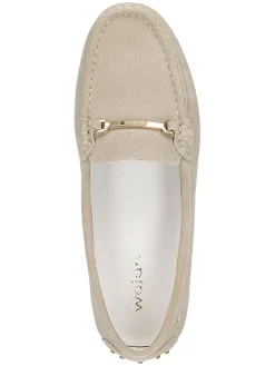 Leder-Mokassins in Beige