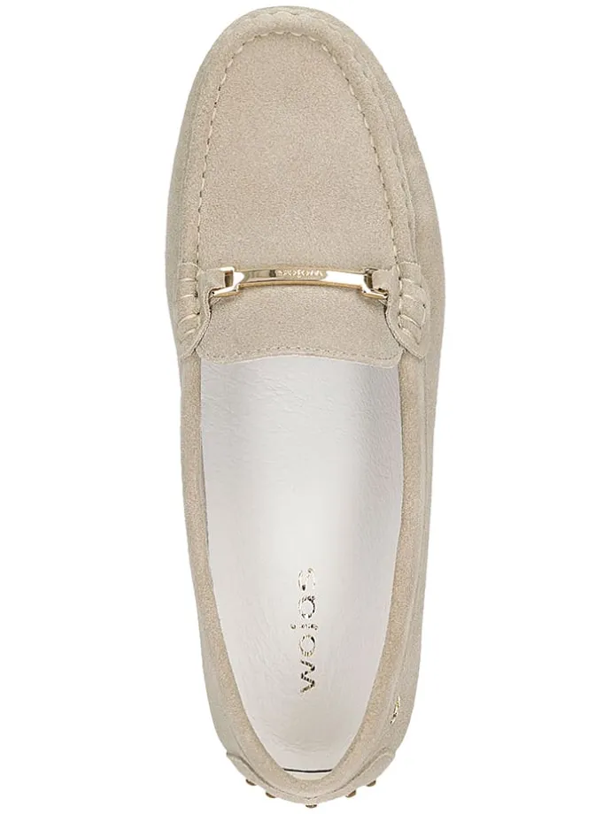 Leder-Mokassins in Beige