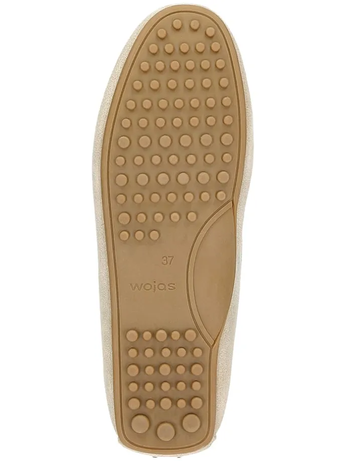 Leder-Mokassins in Beige