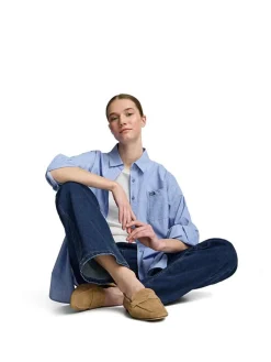 Leder-Mokassins in Beige