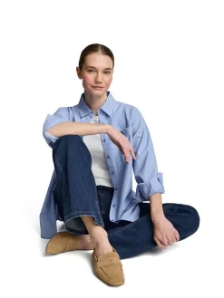 Leder-Mokassins in Beige