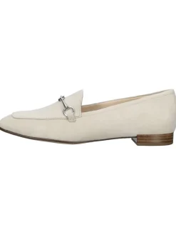 Leder-Mokassins in Beige