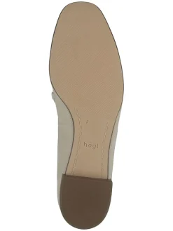 Leder-Mokassins in Beige