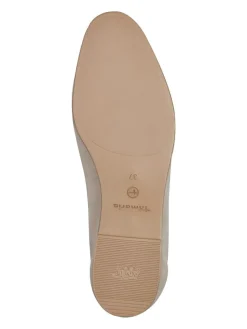 Leder-Mokassins in Beige