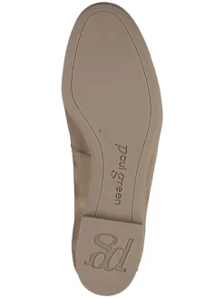 Leder-Mokassins in Beige