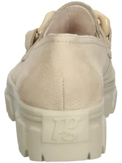 Leder-Mokassins in Beige