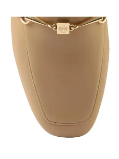 Leder-Mokassins in Beige