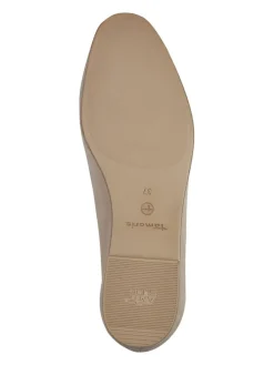 Leder-Mokassins in Beige