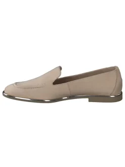 Leder-Mokassins in Beige