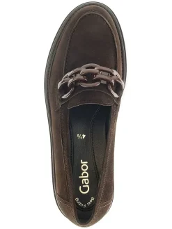 Leder-Mokassins in Braun