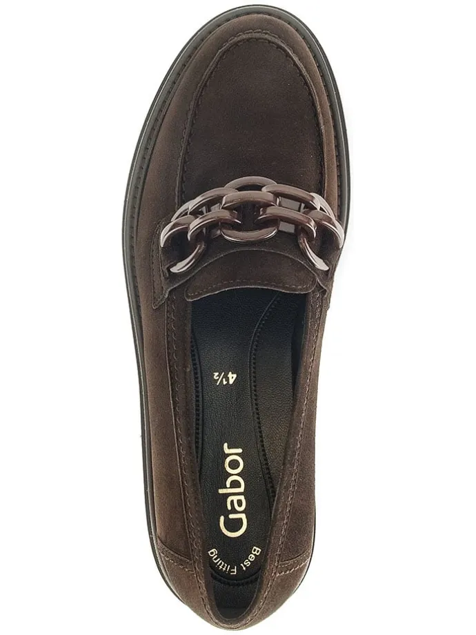 Leder-Mokassins in Braun