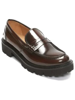 Leder-Mokassins in Braun