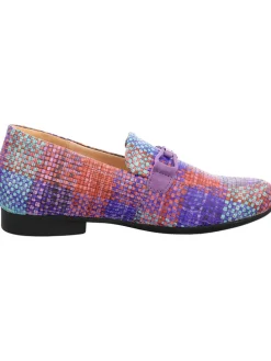 Leder-Mokassins in Bunt