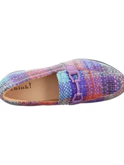 Leder-Mokassins in Bunt