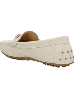 Leder-Mokassins in Creme