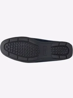 Leder-Mokassins in Dunkelblau