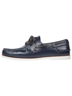 Leder-Mokassins in Dunkelblau