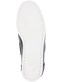 Leder-Mokassins in Dunkelblau