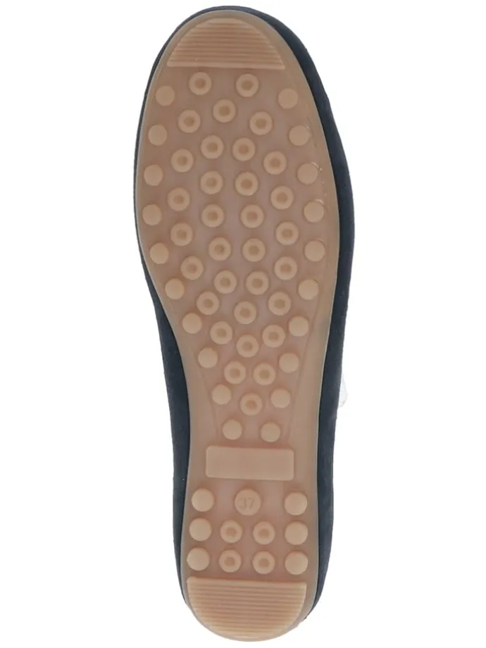 Leder-Mokassins in Dunkelblau