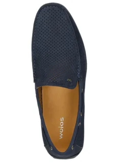 Leder-Mokassins in Dunkelblau