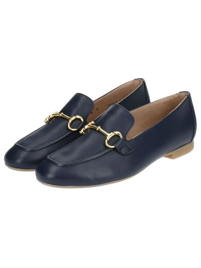 Leder-Mokassins in Dunkelblau