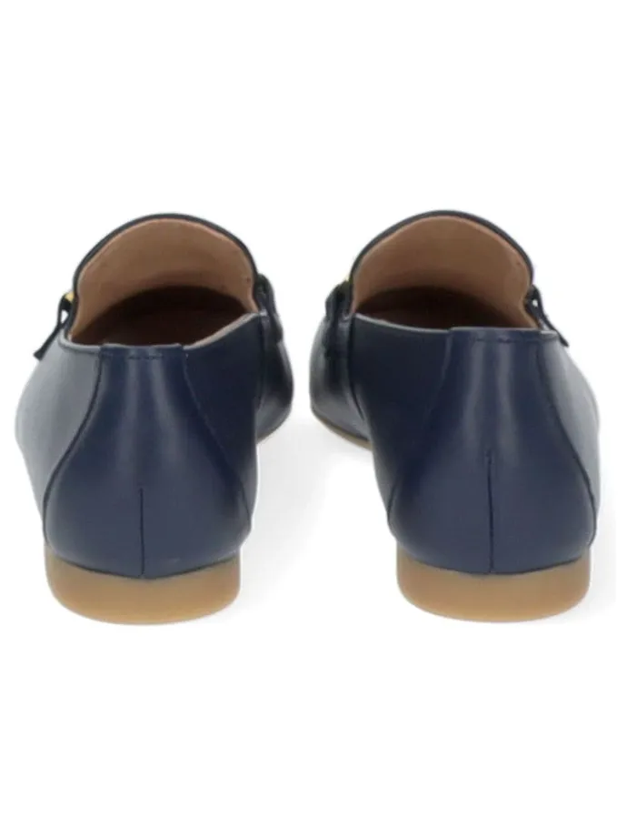 Leder-Mokassins in Dunkelblau