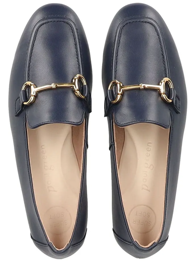 Leder-Mokassins in Dunkelblau